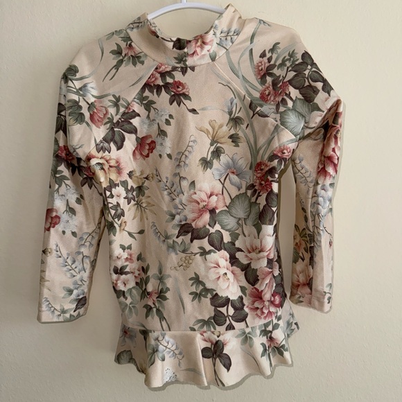 Zimmermann Waverly Floral Kids Rashguard $190 Size 2 toddler - Picture 6 of 7